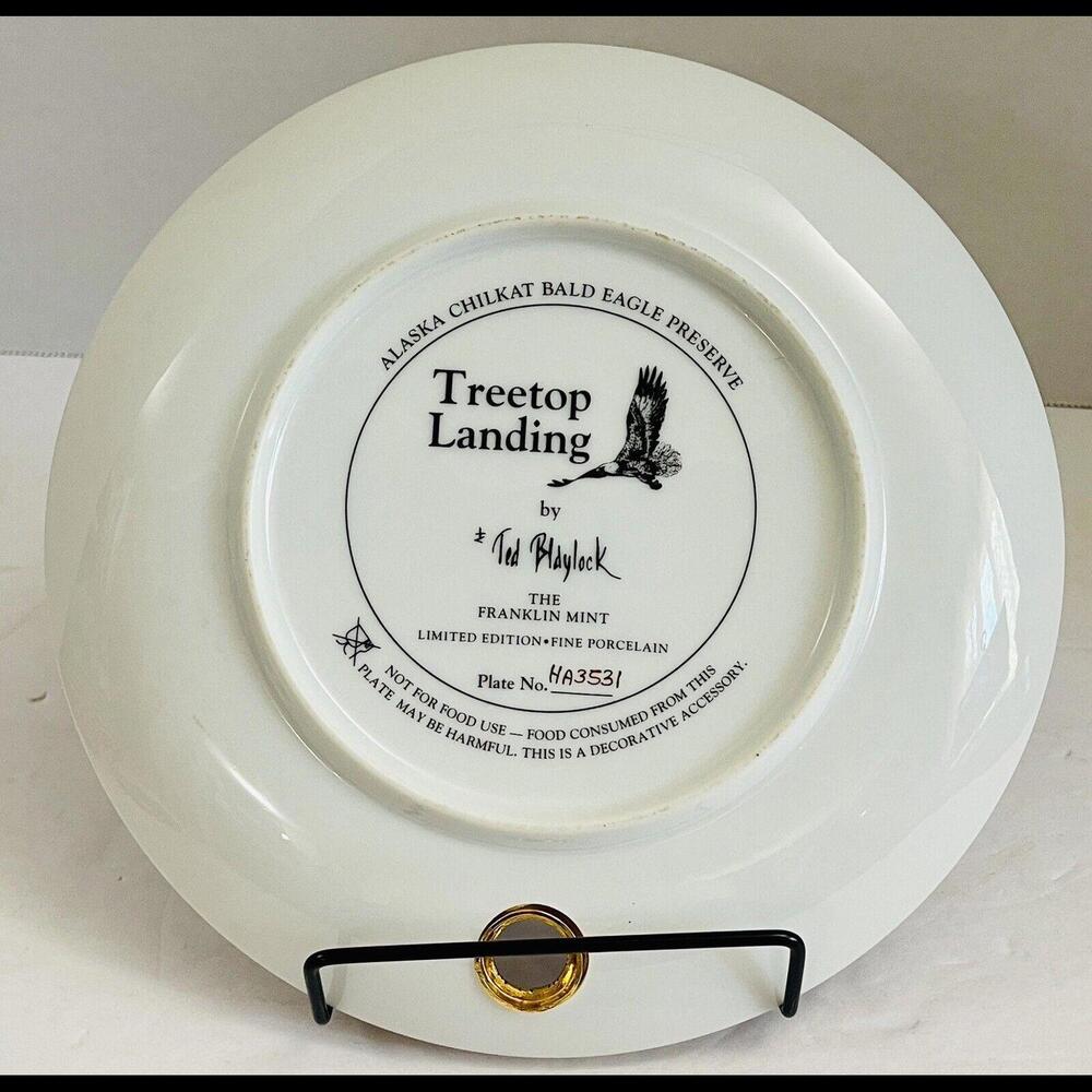 Collectible Plate "Treetop Landing" by Ted Bldylock, The Franklin Alaskan - Picture 2 of 8